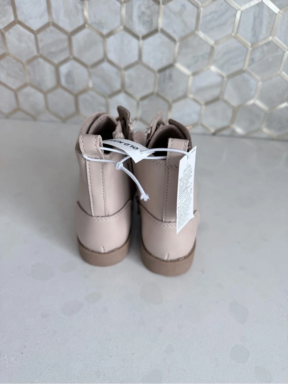 Old Navy Beige Lace-Up Kids' Ankle Boots